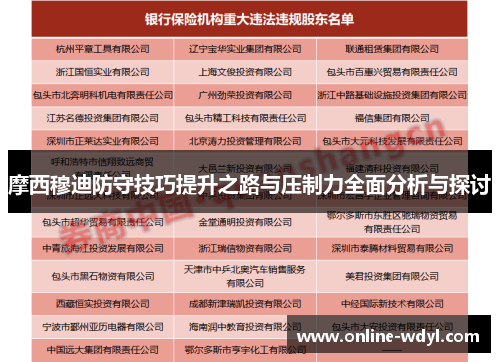 摩西穆迪防守技巧提升之路与压制力全面分析与探讨